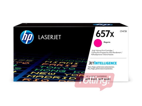 Tonera Kasete HP 657X, fuksīna sarkana (23000 lpp)