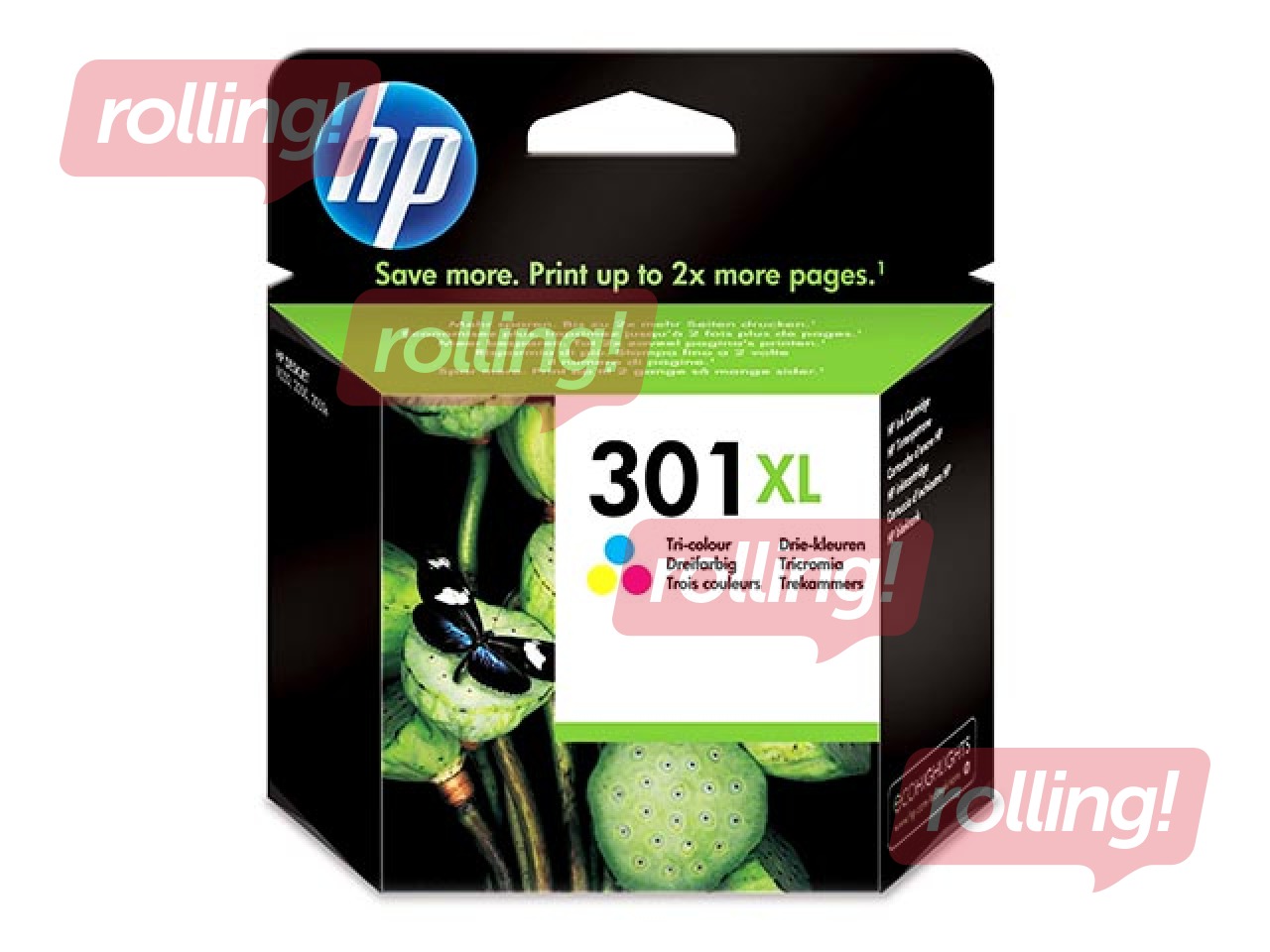 Tintes kasete HP Nr. 301XL, trīskrāsu, 8ml