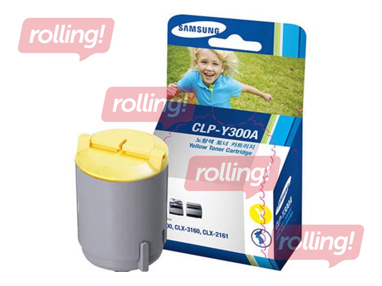 Tonera kasete Samsung CLP-300, dzeltena,  (1000 lpp.)