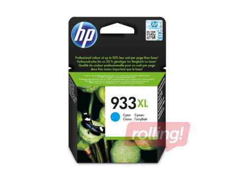 Tintes kasete HP Nr. 933XL, ciānzila, 8.5ml (825 lpp.)