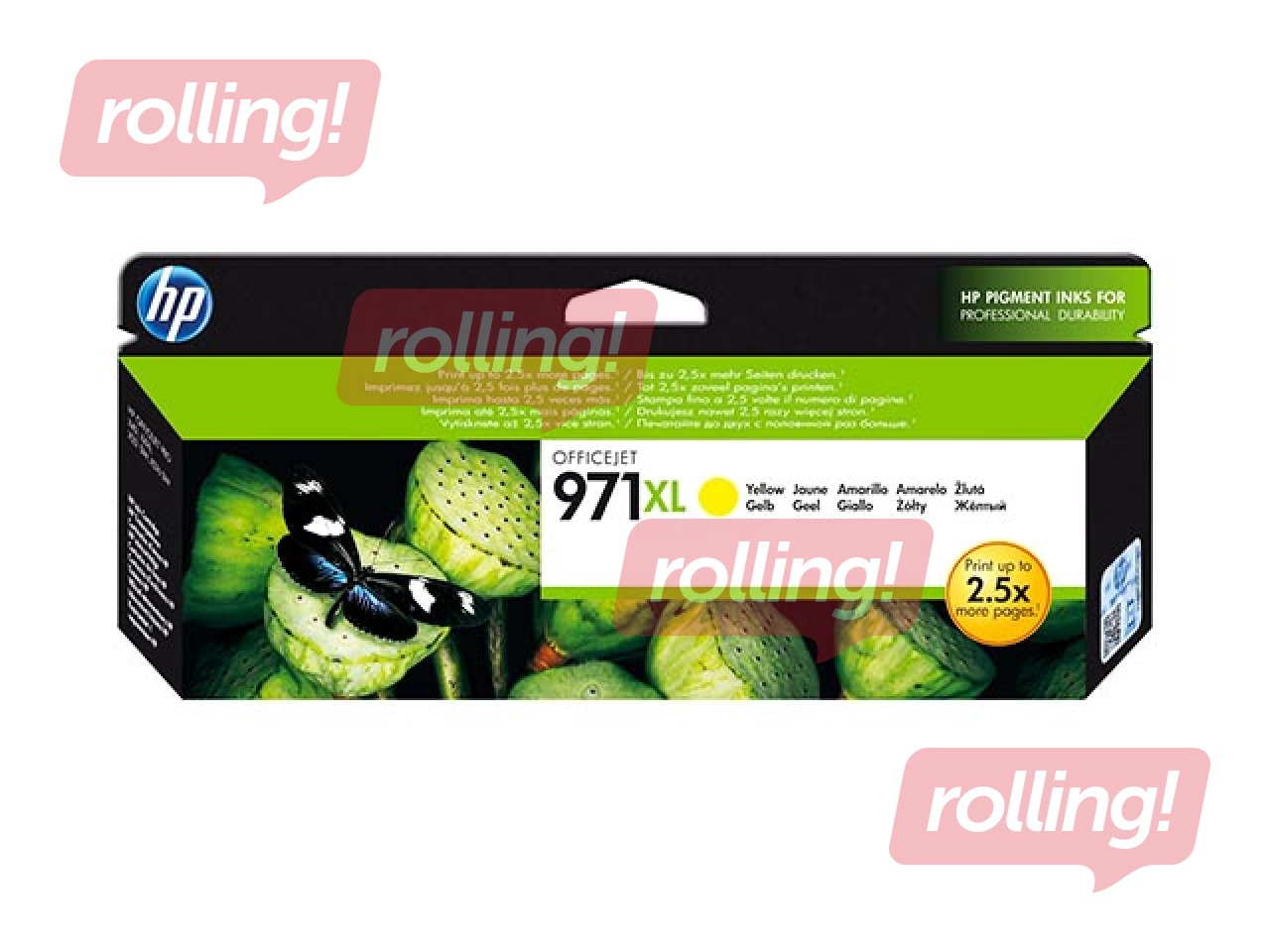 Ink Cartridge HP 971XL for Officejet Pro X series, Yellow (6.600 pages)