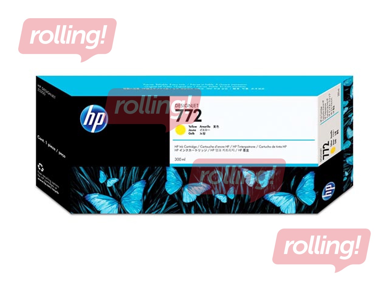 Tintes kasete  HP Nr. 772, dzeltena, 300ml