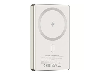 Magnētiskais mobilais lādētājs Canyon OnPower 510 slim MagSafe PD 20W, 10000mAh, bēšs