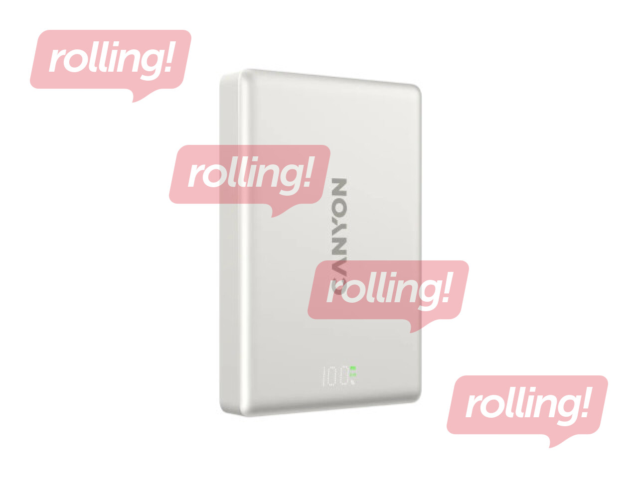 Canyon OnPower 511 Magnētiskā Bezvadu uzlādes baterija PD 20W, 10000mAh, MagSafe, pelēka