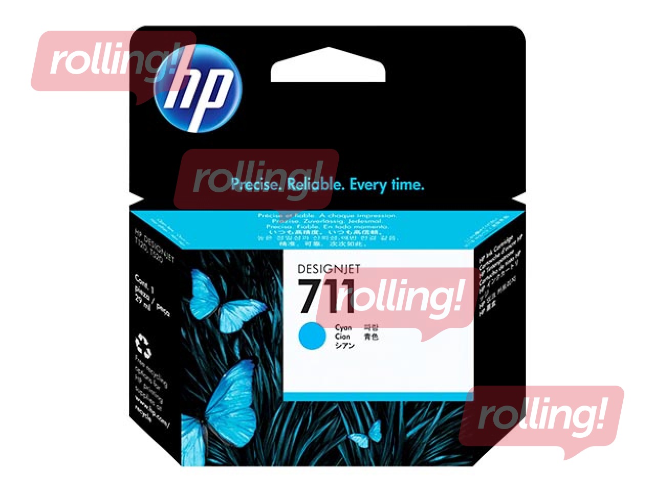 Tintes kasete  HP Nr. 711,  Ciānzila, 29ml