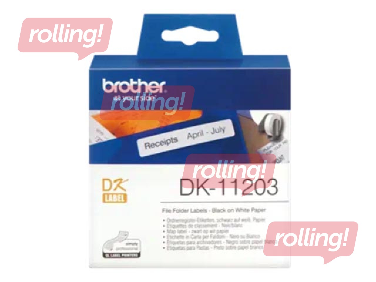 BROTHER FILE FOLDER LABELS 17MMX87MM