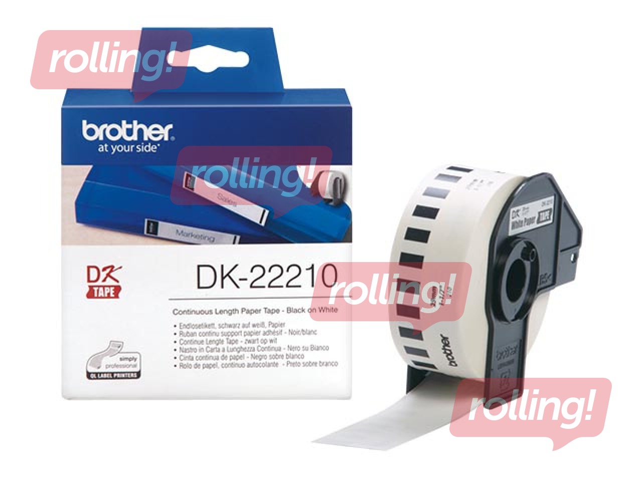 Papīra lente Brother DK-22210 29mm*30.48m