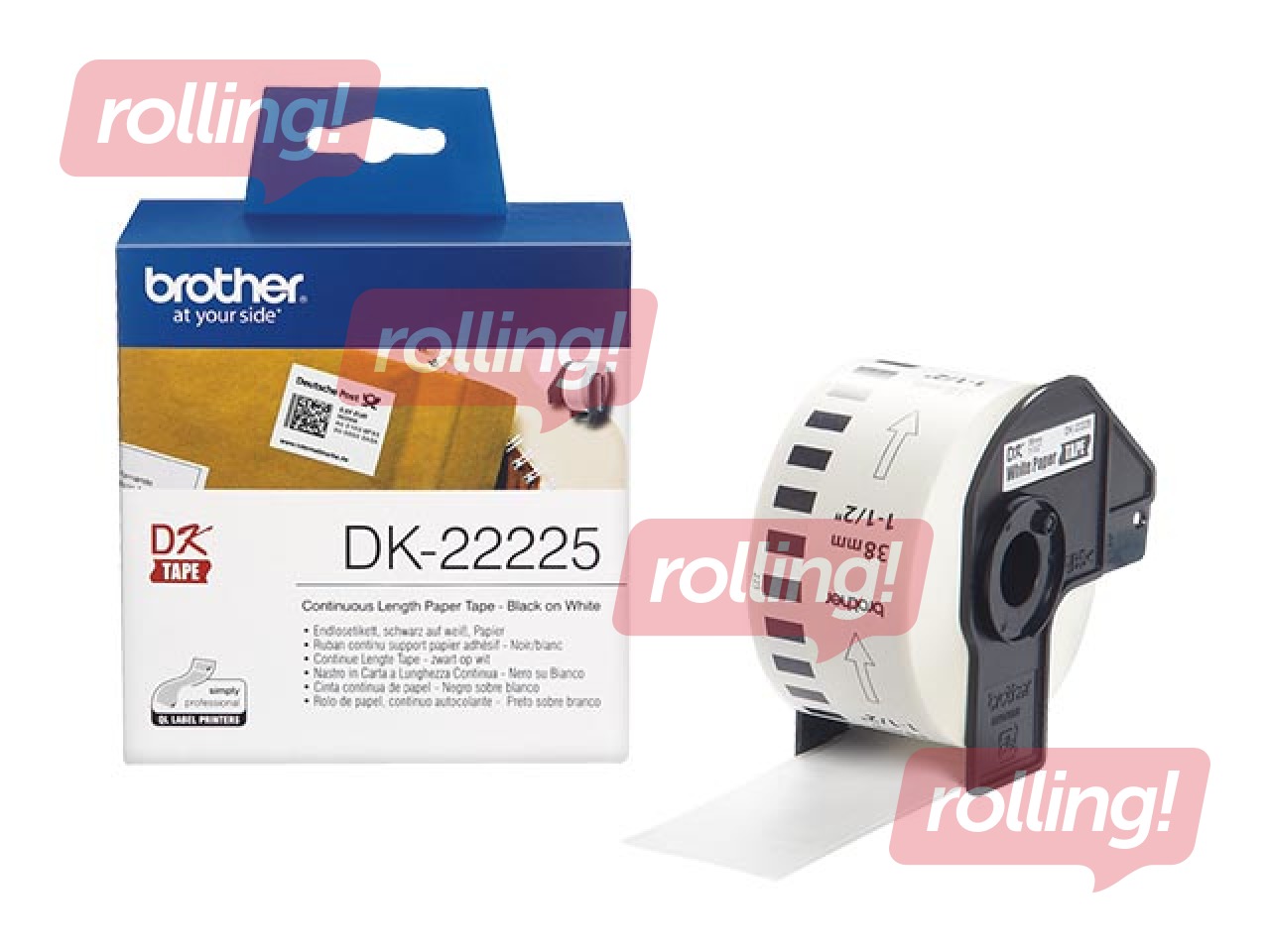Papīra lente Brother DK-22225 38mm*30,48m