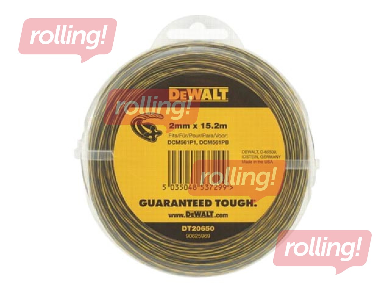 Trimmera maiņas aukla DeWALT, 2mm x 15.2m