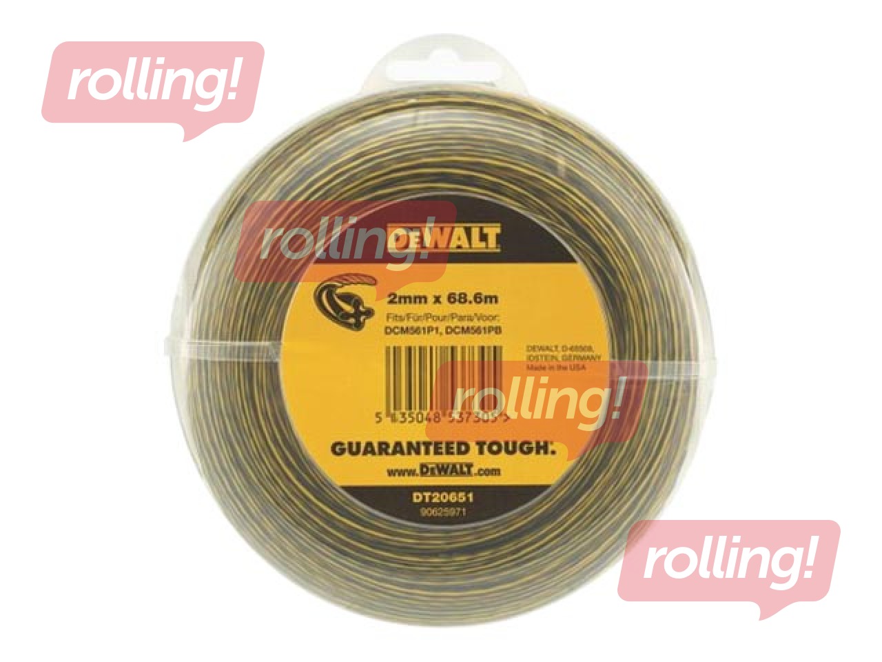 Trimmera maiņas aukla DeWALT, 2mm x 68.6m