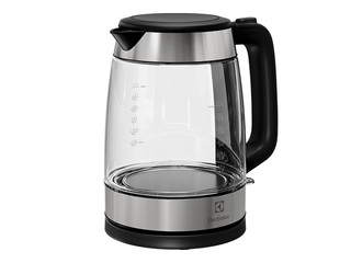 Electric teapot Electrolux 1.7L, 2200W, glass, stainless steel