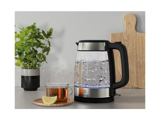 Tējkanna elektriskā Electrolux 1.7L, 2200W, stikla, nerūsējošs tērauds