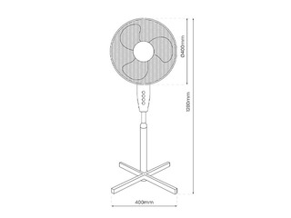 Floor fan Eco light, white, 40cm, 45W