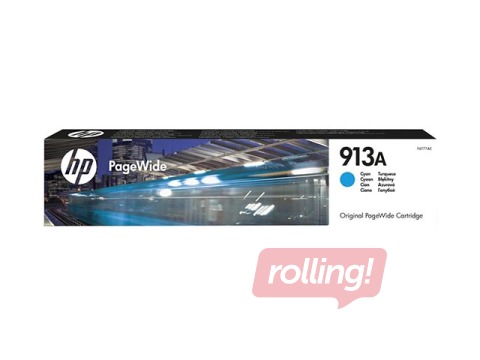 Tintes kasete HP 913A Ciānzila (3000 lpp)