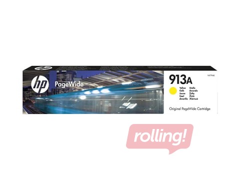 Tintes kasete HP 913A, Dzeltena (3000 lpp)