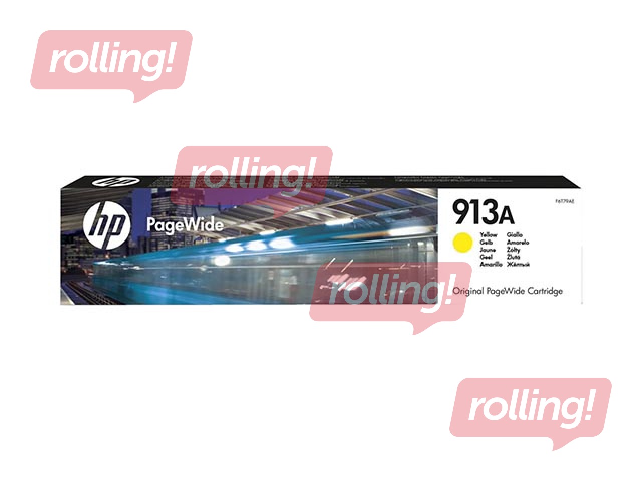Tintes kasete HP 913A, Dzeltena (3000 lpp)