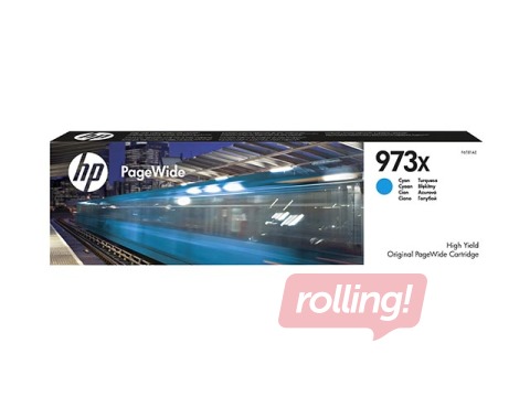 Tintes kārtridžs HP 973X PageWide, ciānzils (7000 lpp)