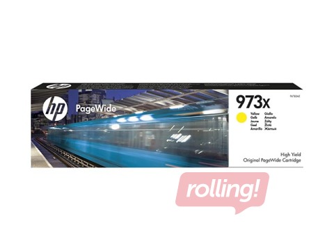 Tintes kārtridžs HP 973X PageWide, dzeltens (7000 lpp)