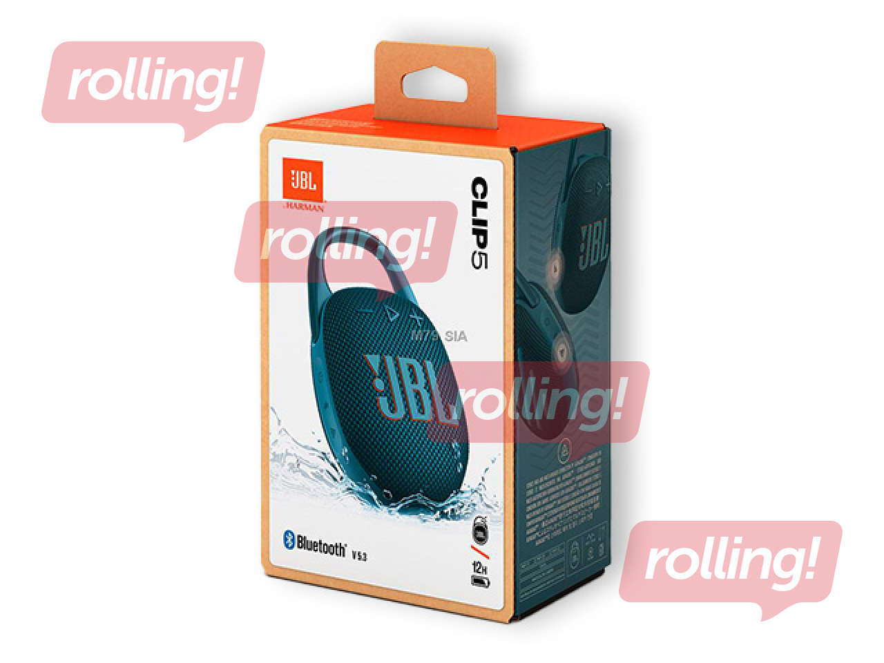 Bezvadu Skaļrunis, JBL, Clip 5, zils