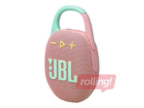 Bezvadu Skaļrunis JBL Clip 5, USB lādētājs, rozā