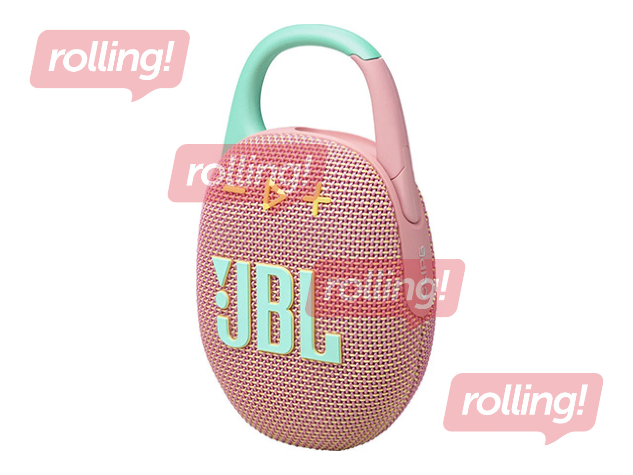 Bezvadu Skaļrunis JBL Clip 5, USB lādētājs, rozā