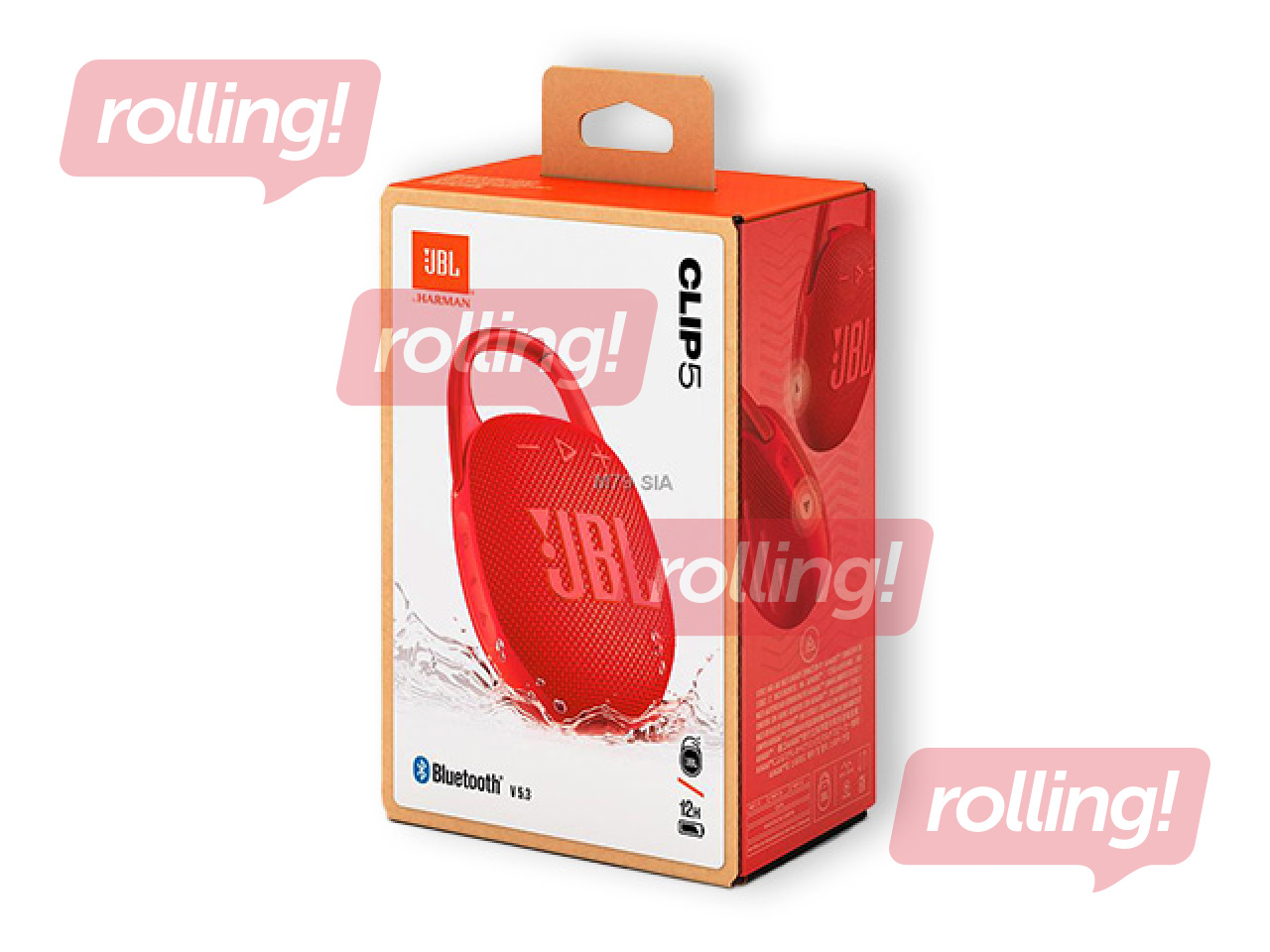 Беспроводная колонка, JBL, Clip 5, красная