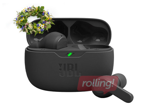 Bezvadu austiņas JBL, Wave Beam, TWS, melnas + Līgo dāvana!