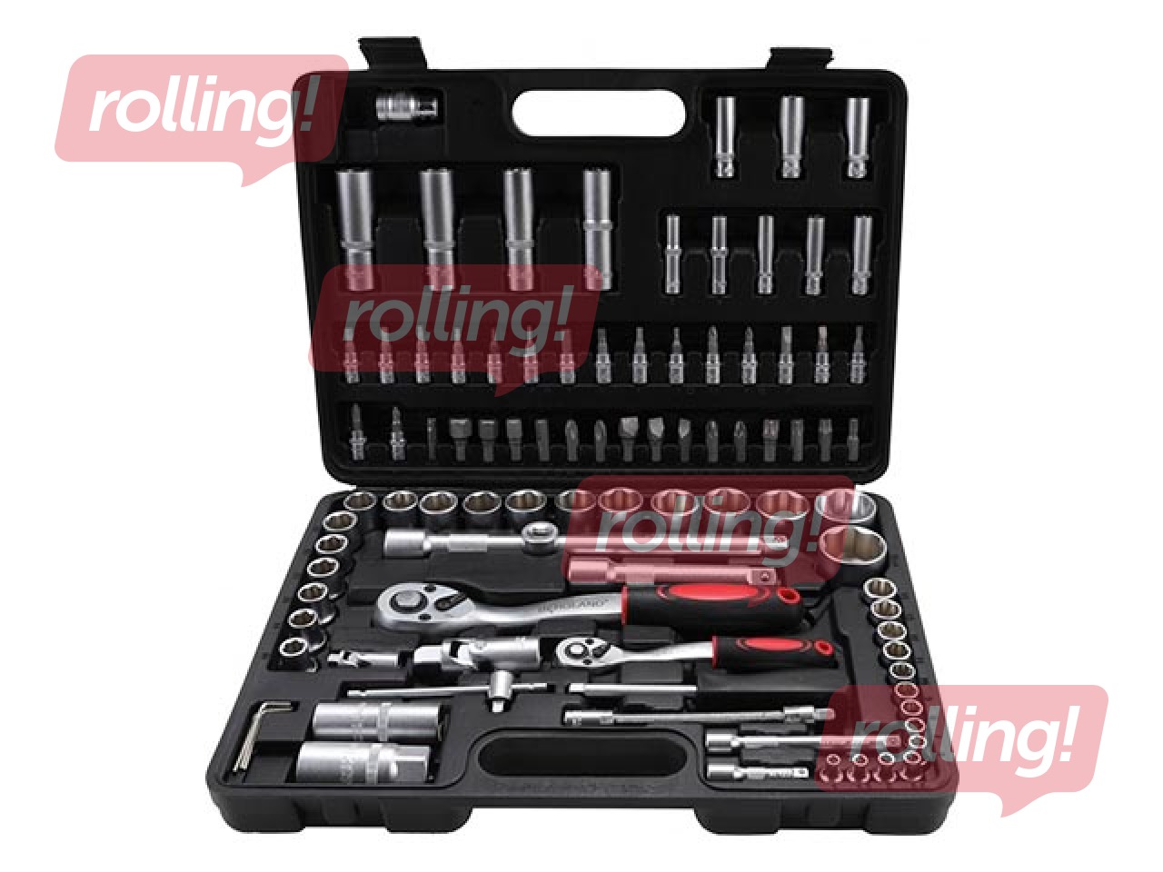 Muciņu komplekts Kraftmann , 1/4''+1/2'', 94 gab.