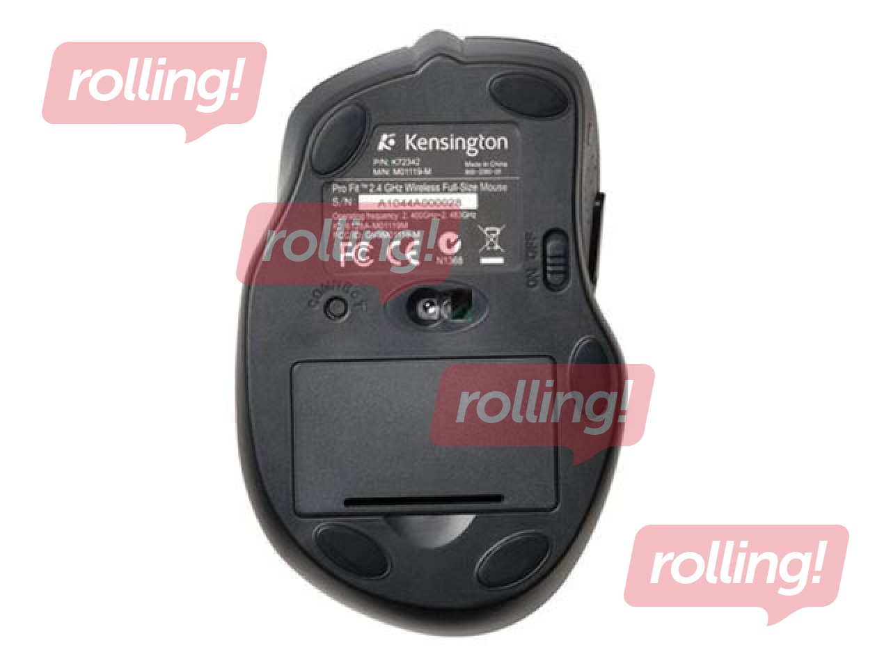 Bezvadu datorpele Kensington Pro Fit™ Wireless Full-Size Mouse