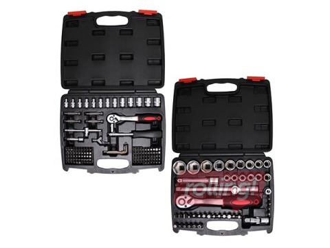 Kraftmani padrunvõtmete komplekt 1/4 '' + 1/2 '' 174 tk