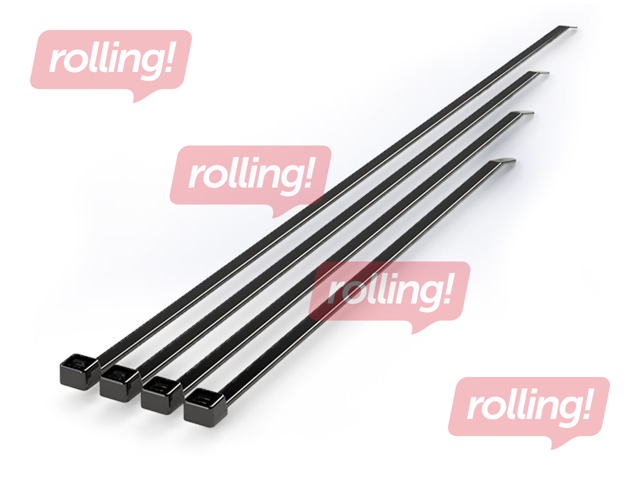 Kabeļu savilce 2.5 x 200 mm melna, 100 gab.