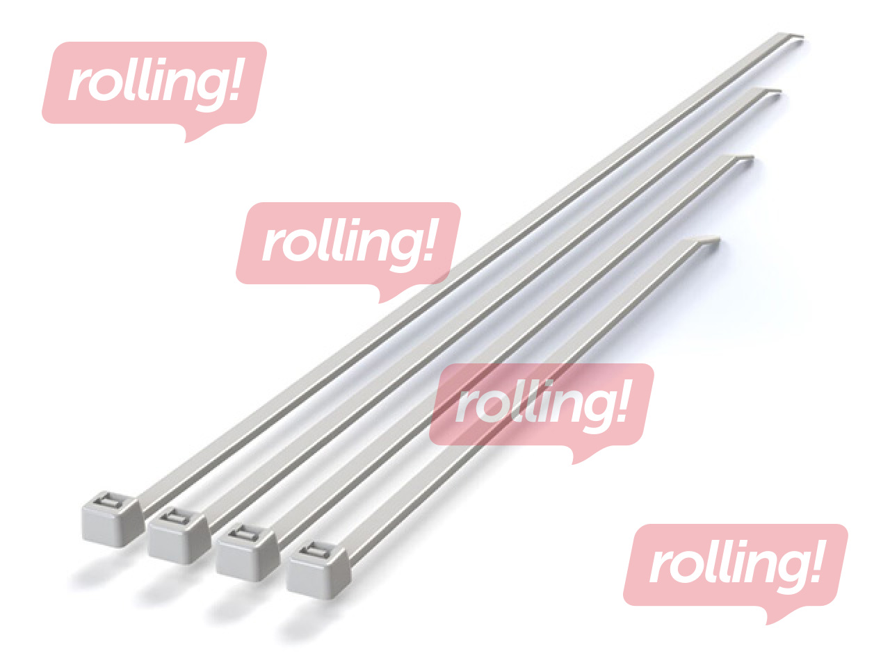 Cable tie 4.6 x 500 mm white, 100 pcs.