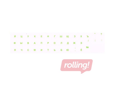 Hаклейки kлавиатура Прозрачный / зеленый, RUS