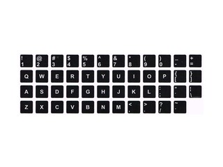 Keyboard sticker Black / White, Latin