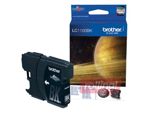 Tintes kasete Brother LC1100, melna, (450 lpp.)
