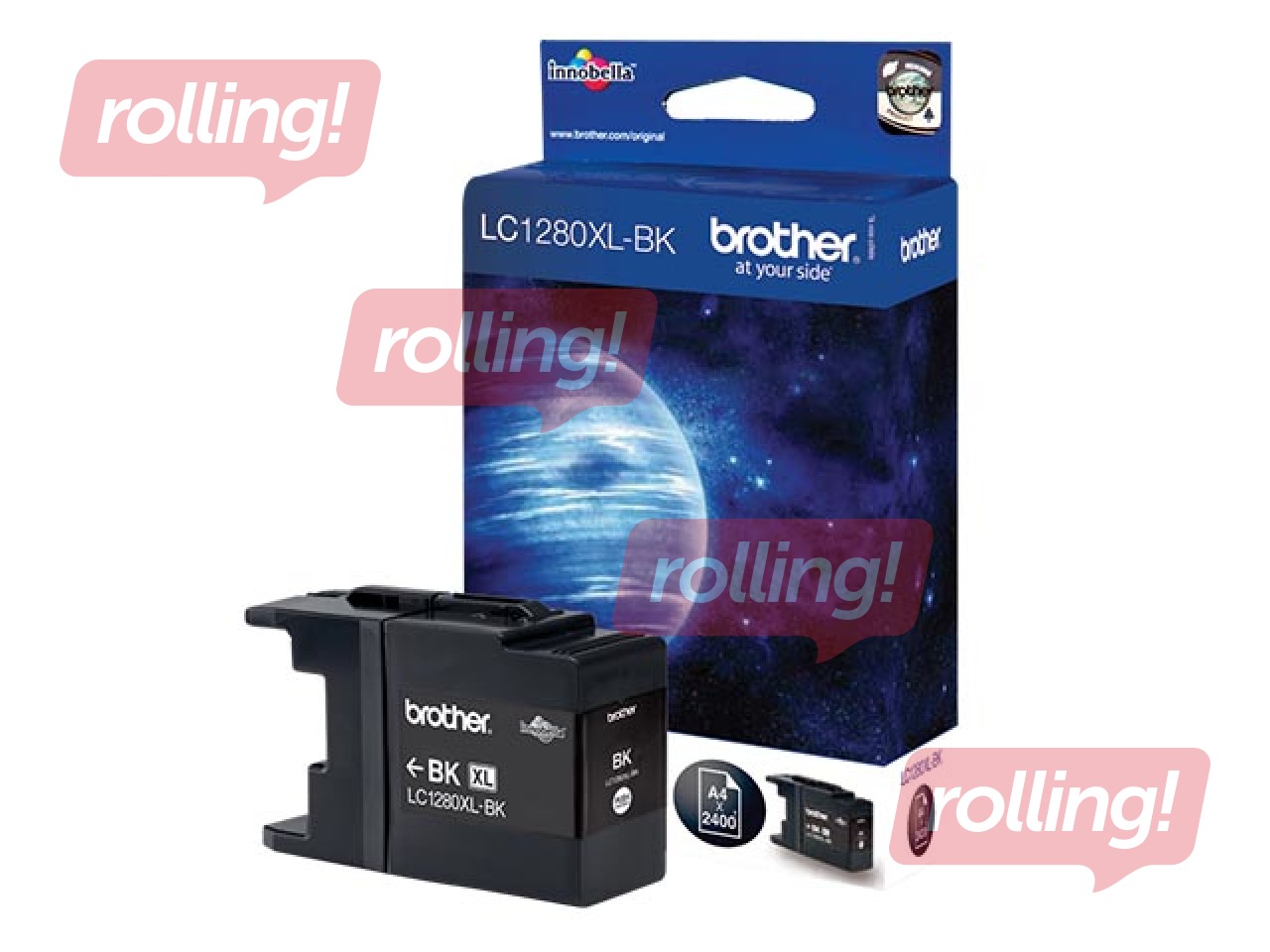 Tintes kasete Brother LC1280XL, melna, (2400 lpp.)