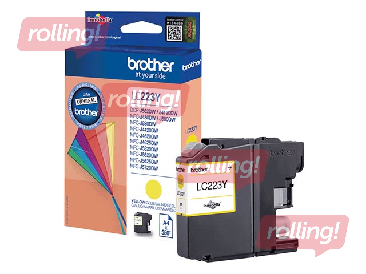 Tintes kasete  Brother MFCJ4620/J5320/J5620/J5720 dzeltena, (550 lpp)