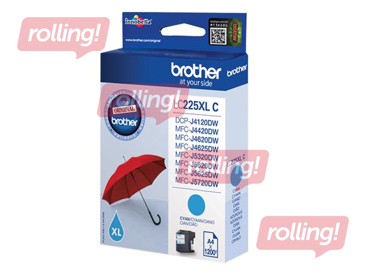 Tintes kasete  Brother MFCJ5620DW, ciānzila, (1200 lpp)