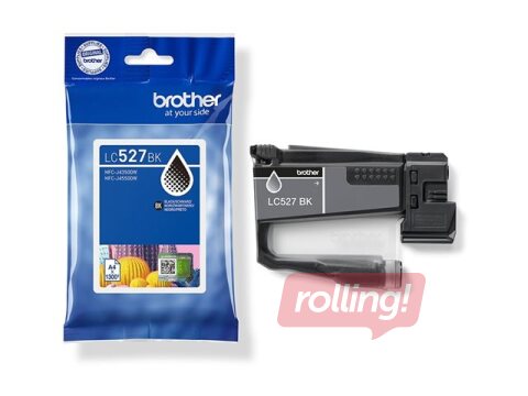 Tintes kasete Brother LC-527BK, Melna (1300 lpp)