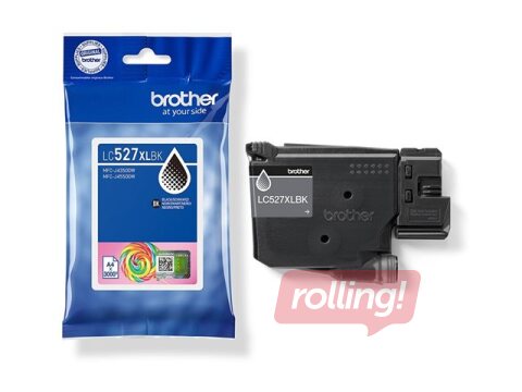 Tintes kasete Brother LC-527XLBK, Melna (3000 lpp)