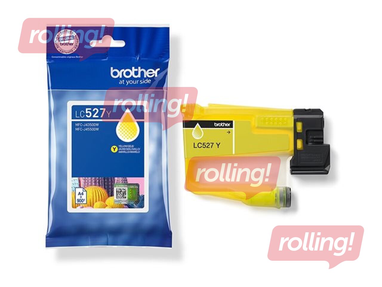 Tintes kasete Brother LC-527Y, dzeltena (900 lpp.)