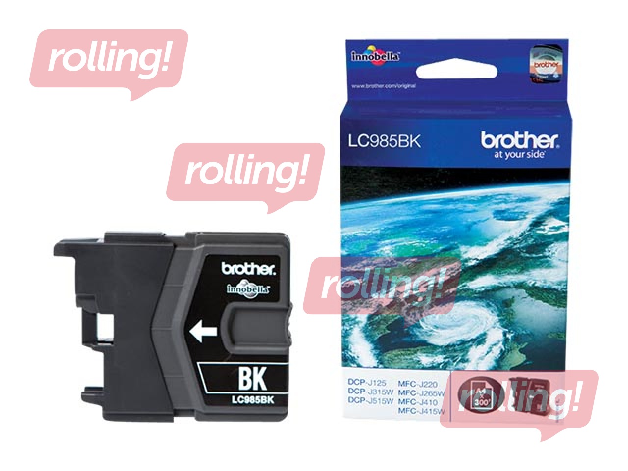 Tintes kasete Brother LC985, melna, (300 lpp.)