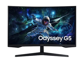 Монитор Samsung Odyssey G5 G55C, 32'', QHD, LED VA, HDMI, DisplayPort, изогнутый, черный