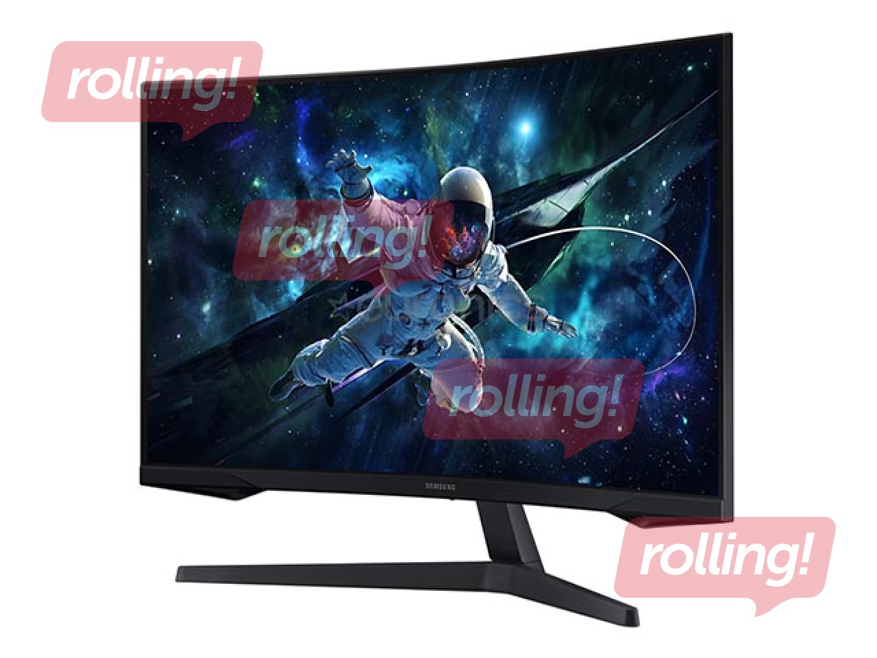 Monitors Samsung Odyssey G5 G55C, 32'', QHD, LED VA, HDMI, DisplayPort, izliekts, melns