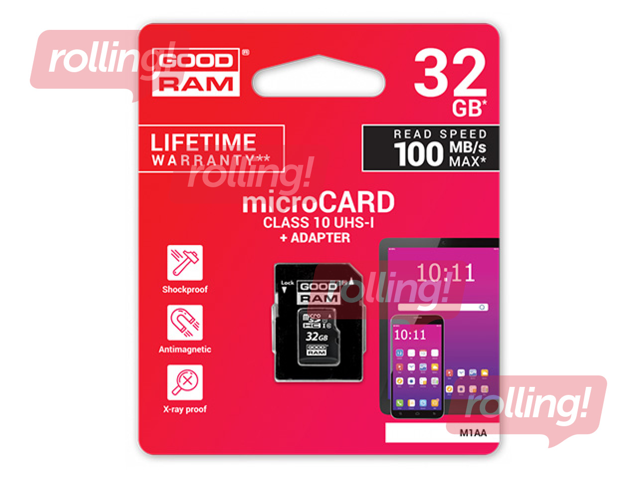 Atmiņas karte Goodram 32GB microSDHC class 10 UHS I + Adapter