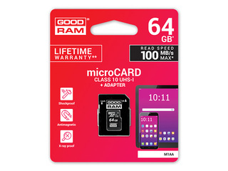 Flash memory Goodram 64GB microSDXC class 10 UHS I + Adapter