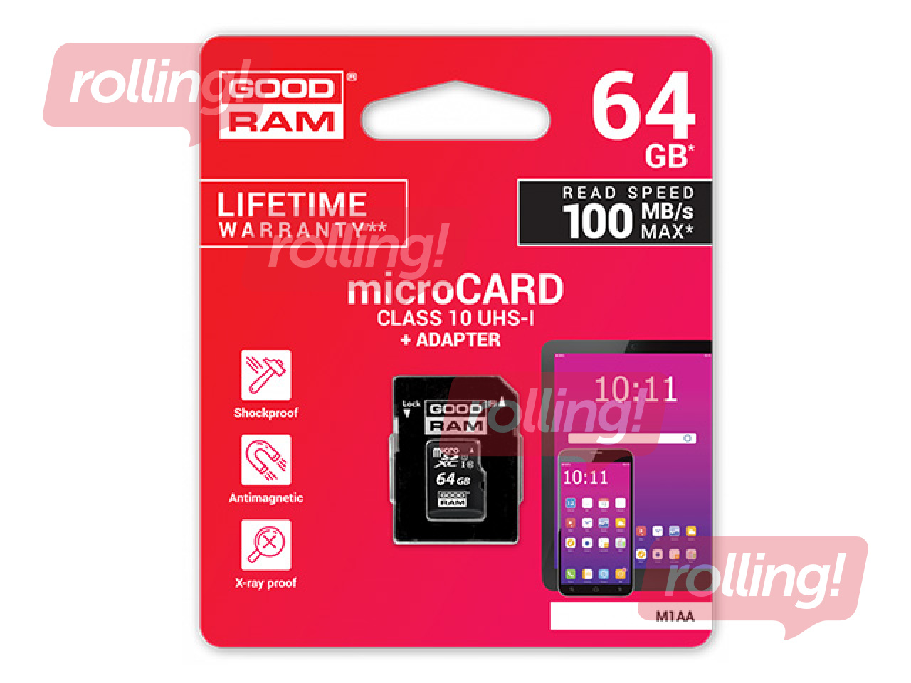 Flash memory Goodram 64GB microSDXC class 10 UHS I + Adapter