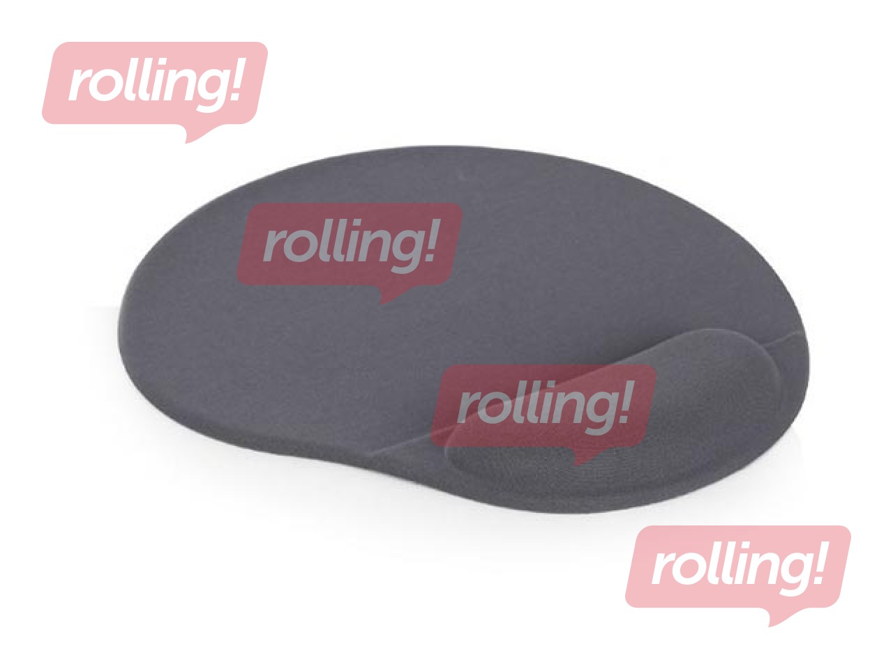 Mouse pad Gembird, gel, gray, 24 x 22 cm