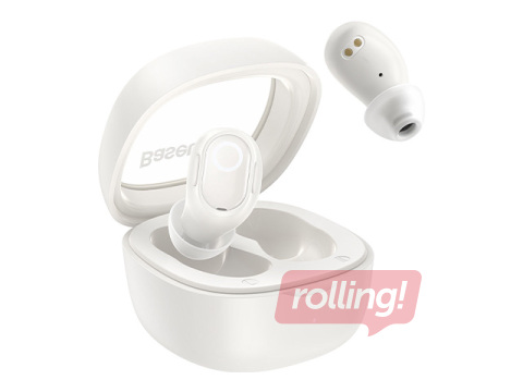 Bezvadu austiņas Baseus Bowie WM02 TWS, Bluetooth 5.0 (baltas)