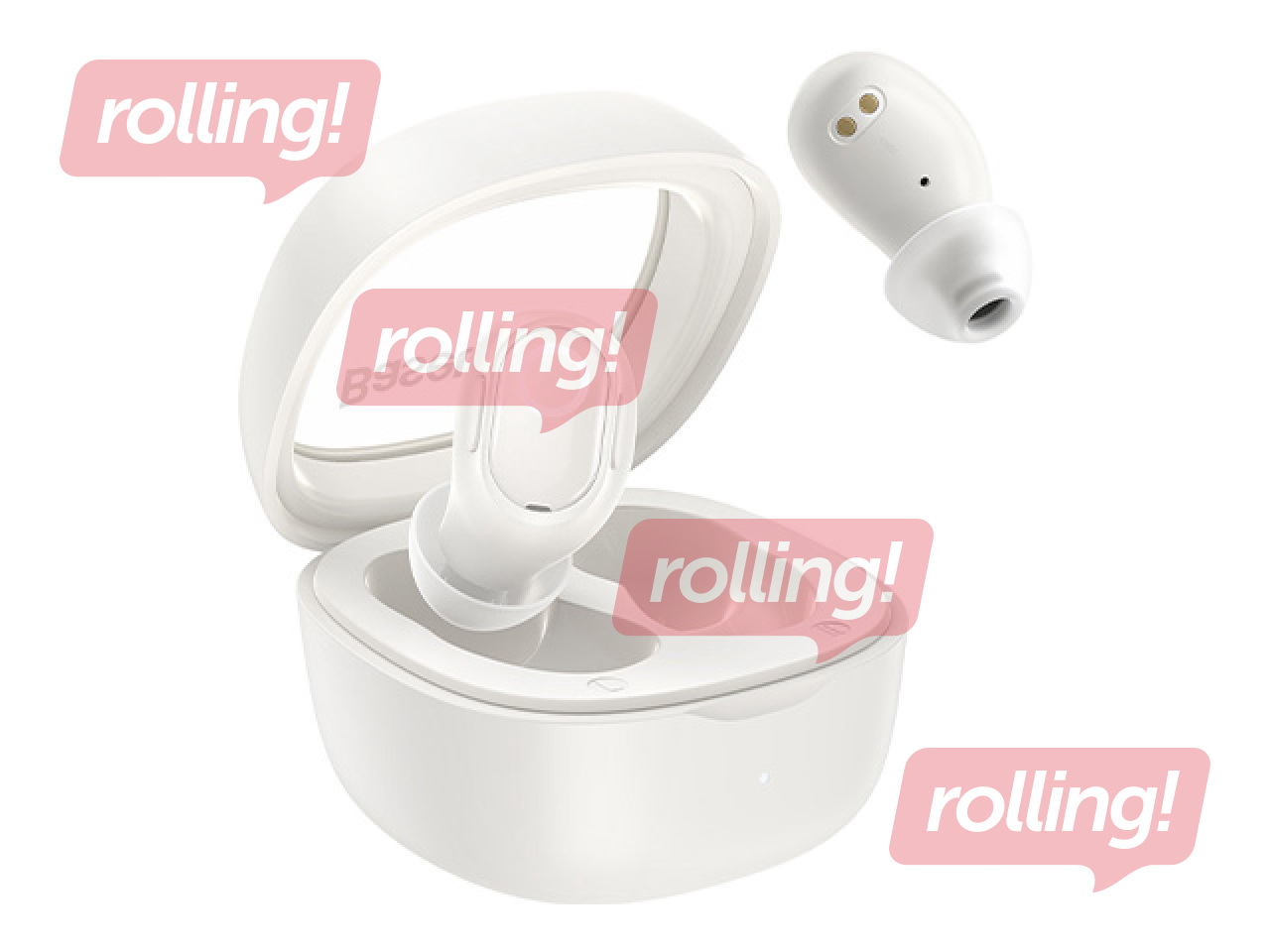 Bezvadu austiņas Baseus Bowie WM02 TWS, Bluetooth 5.0 (baltas)